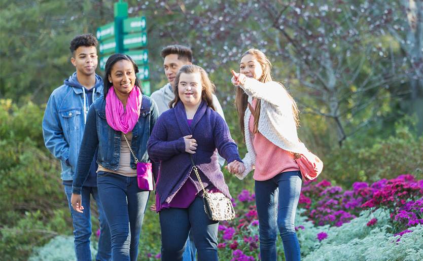 a diverse group of differently abled teenagers